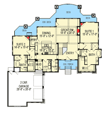 Plan 290019iy Craftsman House Plan With Two Master Suites House Plans One Story House Plans Master Suite Floor Plan