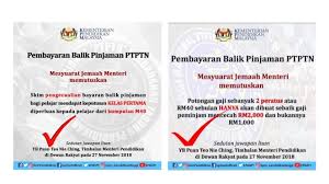 Pagi tadi aku dikejutkan dengan email daripada ptptn yang memaklumkan kepada peminjam ptptn untuk membuat bayaran balik pinjaman mengikut jumlah ansuran yang telah ditetapkan. Ptptn Pemotongan Bayaran Bermula Gaji Rm2000 Pendidik2u