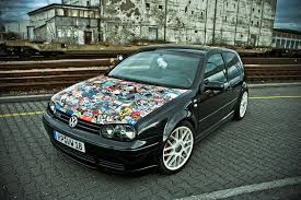 Vw Golf Stickerbomb Car Sticker Bomb Classic Cars