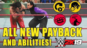 Training and nutrition advice from the british wrestler who's dominating the ring we earn a commission for products purchased through some links in this article. Wwe 2k19 New Abilities Payback System Guide Full List Details Wwe 2k19 Guides