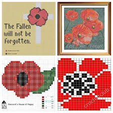 • now you can see your.pdf pattern on the screen in your browser, download it, or have it emailed to you. Cross Stitch Poppies For Remembrance Day Cross Stitch
