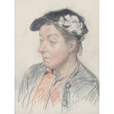 Samuel Burtis Baker (1882 1967) Portrait Of A Lady