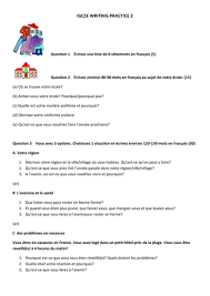 Igcse French Writing Practice Paper Writing Practice Paper Writing Practice Writing