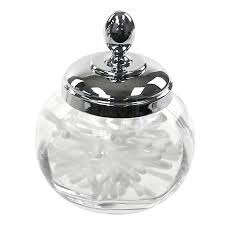 We have 17 images about bathroom apothecary jar ideas what makes our jars special? Windisch 88475d By Nameek S Botijo Round Clear Crystal Glass Cotton Swab Jar Thebathoutlet
