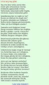 Cahit sıtkı tarancı yaş 35. En Hizli Yas Otuz Bes Siiri Dinle
