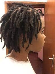 You can allow your hair to start dreading as it grows, by washing it weekly, not combing it at all, and separating the hairs into sections with your hands. Happy 10months Short Locs Hairstyles Dreads Short Hair Dreadlock Hairstyles Black