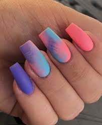 40 Unique Matte Nail Ideas To Makeup Your Short Or Long Nails Page 34 Of 40 Fashionsum Blog Vibrant Nails Coffin Nails Designs Fake Nails