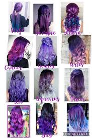 Zodiac Signs As Purple Hair Which One Are You In 2020 Hairstyle Zodiac Hairstyles Zodiac Signs Zodiac Signs Pisces