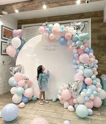 Start with an affordable room decorating kit giving you most of the essentials, browse decorations by color — pink, blue, and color neutral — or select your baby shower decorations one by one in our collections of banners, centerpieces. Diy Custom Balloon Garland Arch Choose From Rainbow Of 80 Etsy Birthday Balloon Decorations Pastel Balloons Birthday Balloons
