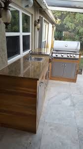 wood look tile outdoor bbq kitchen