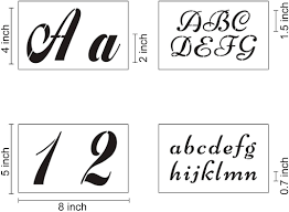 Alphabet stencils to perfect your lettering projects. Buy Letter Stencils For Painting On Wood 42 Pack Alphabet Stencil Templates With Numbers And Signs Large Reusable Plastic Stencils In 2 Fonts And 132 Designs For Wood Burning Wall