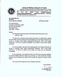 Request letter to issue a new atm card as you know, i am one of your valuable customer since last 10 years. Animal Welfare Board Of India Takes Back Petition Challenging Tn Jallikattu Law The News Minute