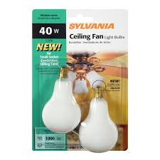 Sylvania Small Base 40 Watt Indoor Ceiling Fan Light Bulb 2 Ct Instacart