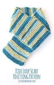 Knit hats, headbands, cowl, scarfs, mitts and more with these fashionable knit sets. Kids Loop Scarf Knitting Pattern Little Red Window