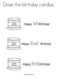 Birthday, christmas, simple, easter and cupcake with candle coloring pagesprintable. Draw The Birthday Candles Coloring Page Twisty Noodle