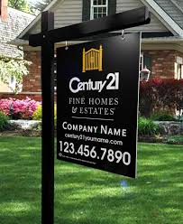 Corrugated plastic real estate signs, free real estate sign designs and sign stakes and frames for installing your signage at for sale home listings. Yard Real Estate Signs