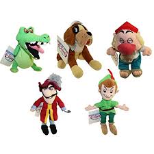 Hard To Find Disney Peter Pan Bean Bag Complete Set With Peter Pan Captain Hook Nana Pirate Smee And Tick Captain Hook Disney Collectables Peter Pan Disney
