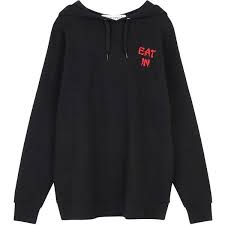 Etre Cecile Eat In Take Away Oversized Hoodie 150 Liked On Polyvore Featuring Top Oversized Long Sleeve Shirt Hooded Long Sleeve Shirt Fleece Lined Hoodie