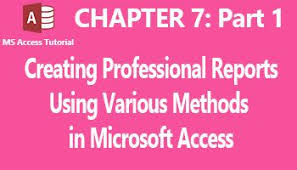 Step By Step Guides To Designing Professional Reports In Ms