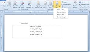 Penulisan alamat surat kepada pejabat pemerintah (surat dinas). Gabungan Sampul Surat Word Excel Kursus Komputer Perkeranian