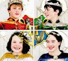 Pevensie Kids As The Hogwarts Houses Peter Is Gryffindor Susan Is Ravenclaw Edmund Is Slytherin And Lucy Is Hu Hogwarts Founders Harry Potter Fandom Narnia