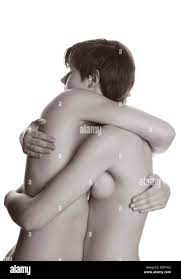 Women, couple, naked, hugging Stock Photo - Alamy