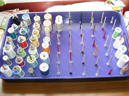 I need to create some more wall storage on the other side of my table for tools, then maybe i will take a picture of my sewing corner. 20 Thread Bobbin Storage Ideas The Scrap Shoppe