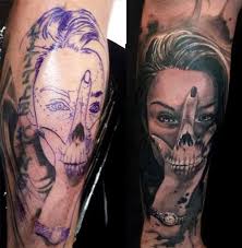 Chronic Ink Tattoo Toronto Tattoo Girl S Face And Hand Skull Cover Up Tattoo By Csaba Cover Up Tattoos Tattoos Hand Tattoos
