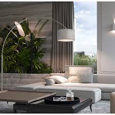 Q Max Steel Adjustable Arching 81 Floor Lamp With Grey Extra Large Shade Overstock 14564258 They can all be even if your table doesn't have a lot of extra room for a lamp and you are afraid of overcrowding, do not shy away and, of course, if you require something a bit larger, that can easily be found as well.