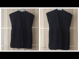 Kol Ve Yaka Kesimi Yapmadan Cok Kolay Yelek Modeli Yapimi Kolay Yelek Nasil Orulur Youtube Moda Stilleri Yelek Siyah Orgu