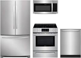Stainless steel kitchen appliance packages. Buy Frigidaire 4 Piece Kitchen Appliance Package With Ffhn2750ts 36 French Door Refrigerator Ffeh3054us 30 Freestanding Electric Range Ffmv1745ts 30 Over The Range Microwave And Ffid2426ts 24 Fully Integrated Dishwasher In Stainless Steel Online In