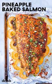 Impress A Crowd With Baked Pineapple Salmon Recipe Best Salmon Recipe Baked Salmon Recipes Recipes