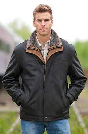 Men S Jack Frost Leather Coat With Shearling Lining Overland Mens Leather Coats Leather Coat Shearling Jacket