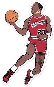 A Single 4 Sticker Of Micheal Jordan Stick It To Your Laptop Windows Tablet Or Anywhere Created By Marc Micheal Jordan Kobe Bryant Poster Preppy Stickers
