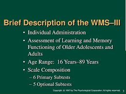 Puede aplicarse entre los 16 años y los 89 años y 11 meses. Ppt Wms Iii Kit Powerpoint Presentation Free Download Id 244582