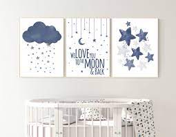 Nursery Decor Boy Navy Blue Nursery Wall Art Boy Navy Etsy In 2021 Nursery Decor Boy Nursery Wall Art Boy Navy Nursery Decor
