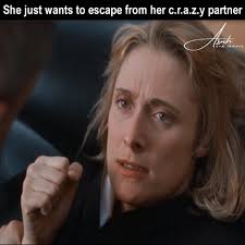 Could the woman escape from her crazy partner?