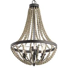 Kichler Coltyn 6 Light Anvil Iron Bohemian Global Beaded Chandelier In The Chandeliers Department At Lowes Com