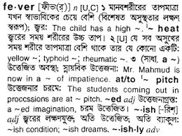 Bangla Meaning Of Fever