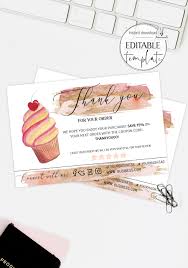 We greatly appreciate the feedback you have given us so that we can serve you and other company name customers better. Cupcake Bakery Business Insert Card Pink Gold Business Thank You Card Template Business Thank You Package Printable Digital Business Aoleta