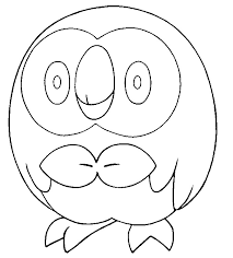 These pokemon coloring pages allow kids to accompany their favorite characters to an adventure land. Coloring Pages Pokemon Rowlet Drawings Pokemon
