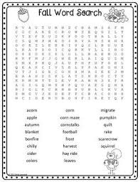Fall Word Search Freebie Fall Words Fall Word Search Word Find