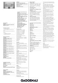 The oven can function not only as a steam oven, but as a normal convection oven and also a steam/convection combo. Gaggenau Bs484611 Specification Manualzz