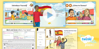 Quiz yourself on how to say your name in spanish. Spanish Meet And Greet What S Your Name Year 3 Lesson Pack 2