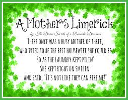 A Mother S Limerick Limerick Funny St Patricks Day Quotes Irish Poems