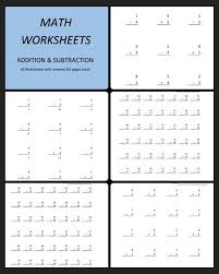 Use them to practice and improve your mathematical skills. Math Worksheets Addition Subtraction 30 Worksheets With Answers Subtraction Worksheets Math Worksheets Printable Math Worksheets