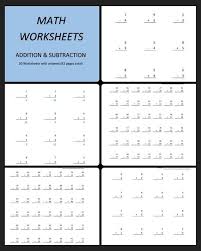 The worksheets are printable and the questions on the math worksheets change each time you visit. Math Worksheets Addition Subtraction 30 Worksheets With Answers Subtraction Worksheets Math Worksheets Printable Math Worksheets