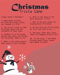 Frosty the snowman (christmas quiz questions): 7 Best Printable Christmas Trivia Printablee Com