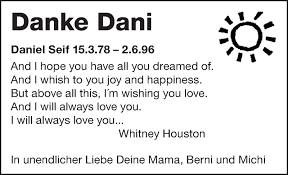 Traueranzeigen von Daniel Seif