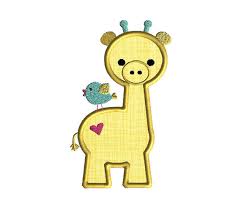 Explore the art of embroidery with this pdf pattern of a giraffe. Baby Giraffe Applique Machine Embroidery Design